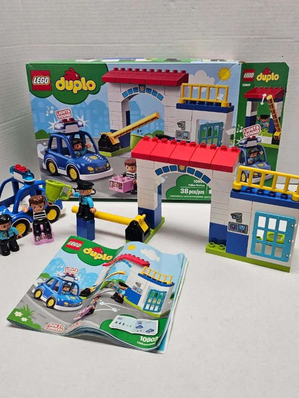 Lego Duplo Town Police Station Car Light Sound Boy Girl Toddler 10902 Set +Brick